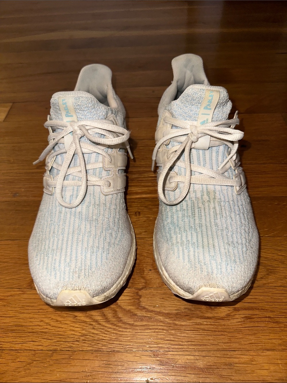 adidas Parlay for Oceans Ultra Boosts - Light Blue and White Athletic Sneakers